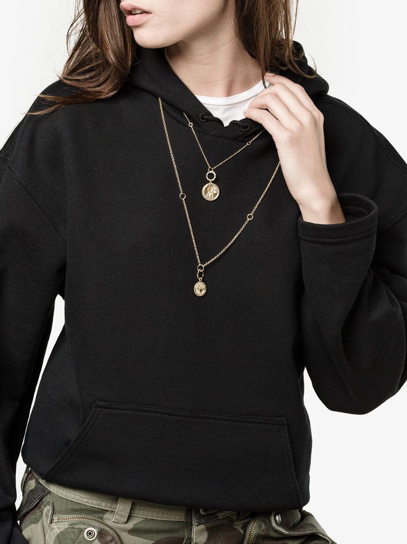 18k Yellow Gold Protection Baby Diamond Medallion Charm