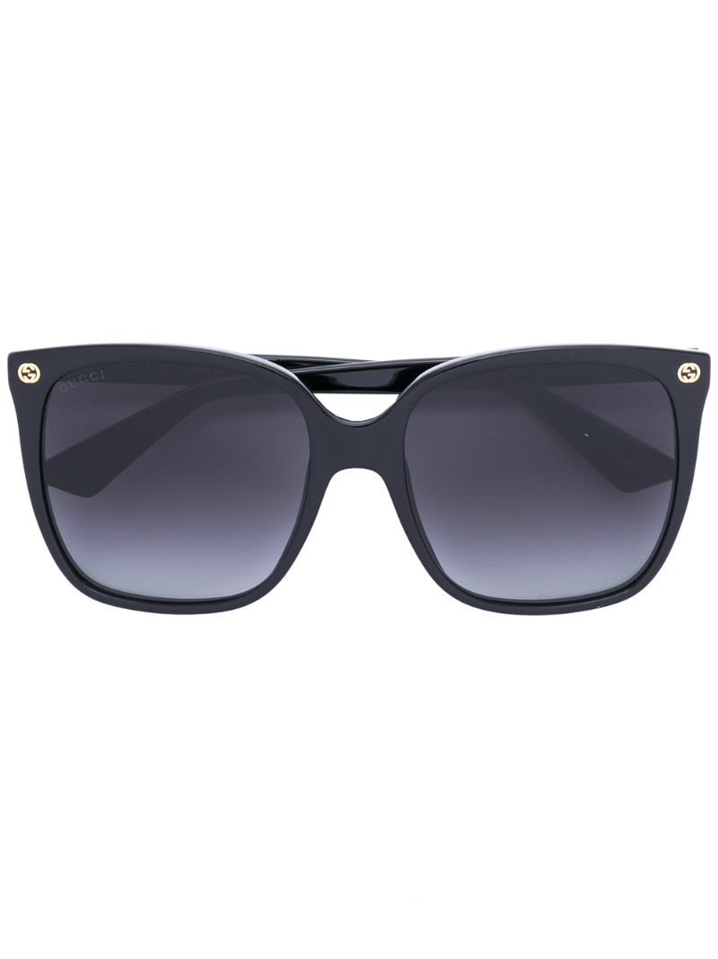 Black Gg Oversized Square Frame Sunglasses