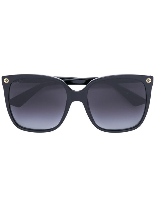 Black Gg Oversized Square Frame Sunglasses