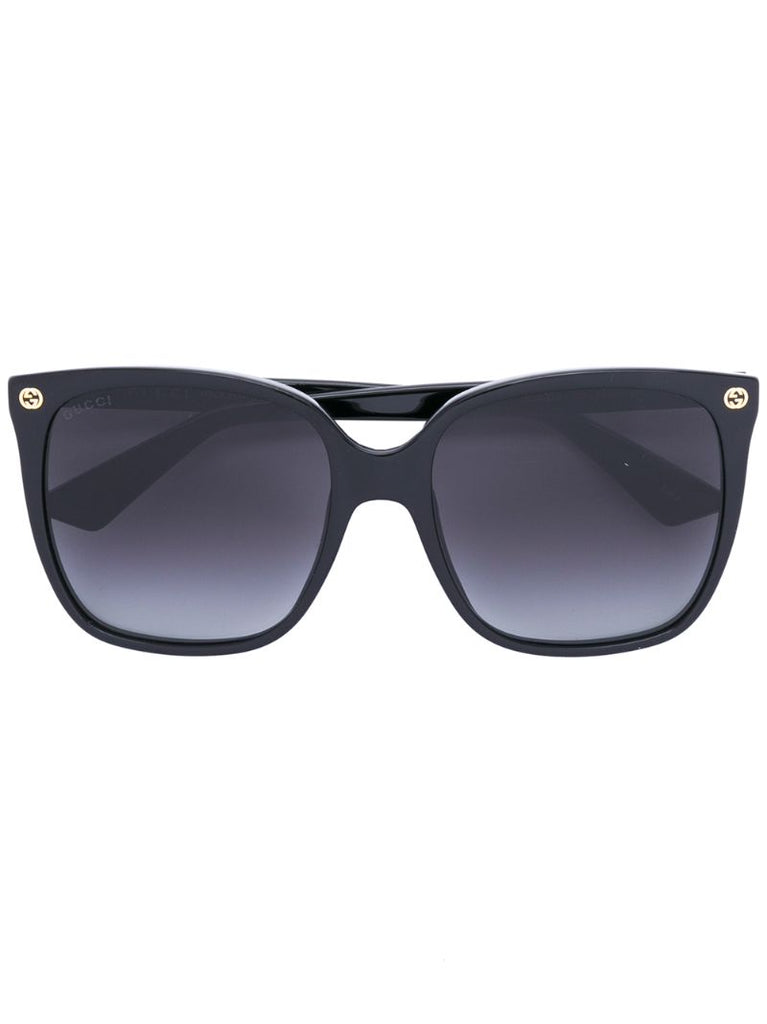 Black Gg Oversized Square Frame Sunglasses
