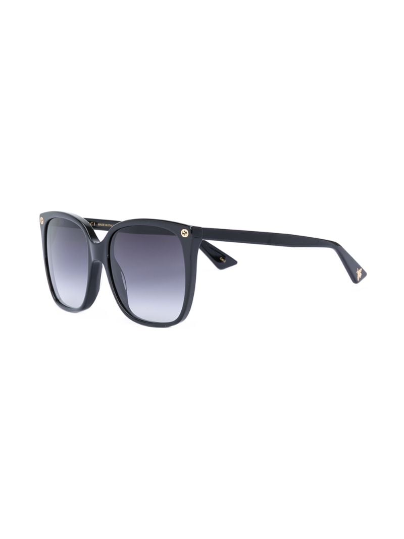 Black Gg Oversized Square Frame Sunglasses