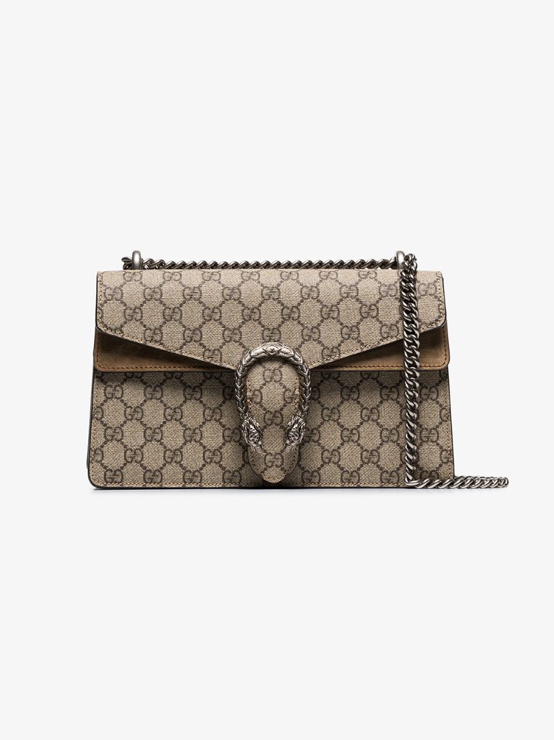 Beige Dionysus Gg Supreme Shoulder Bag