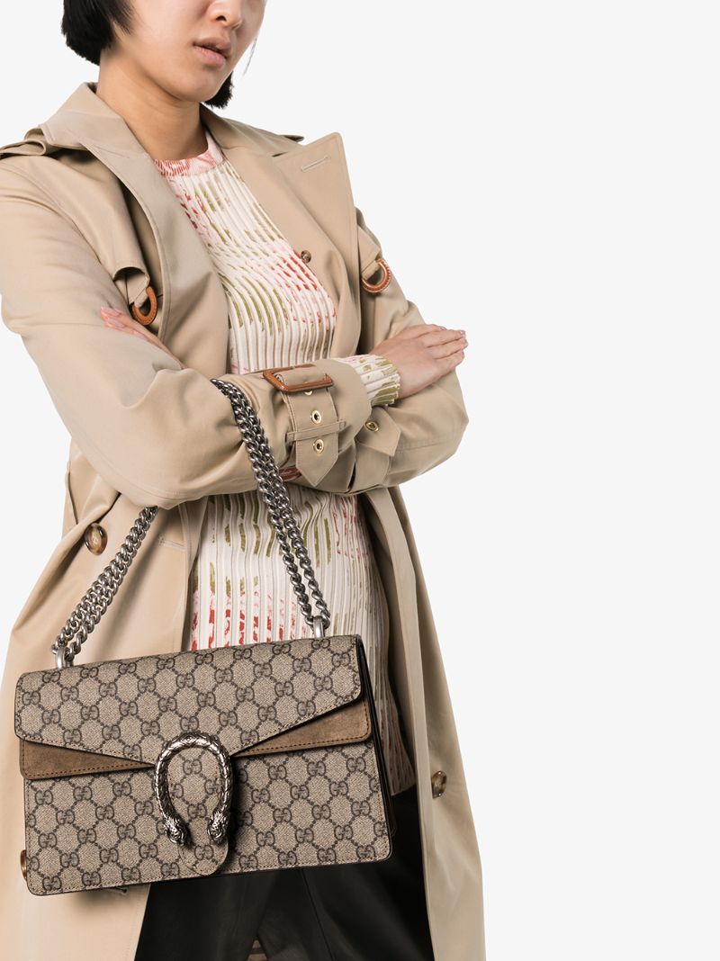 Beige Dionysus Gg Supreme Shoulder Bag
