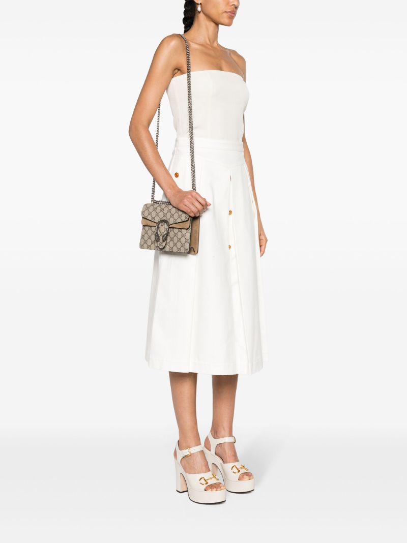 Neutral Dionysus Gg Supreme Mini Leather Shoulder Bag