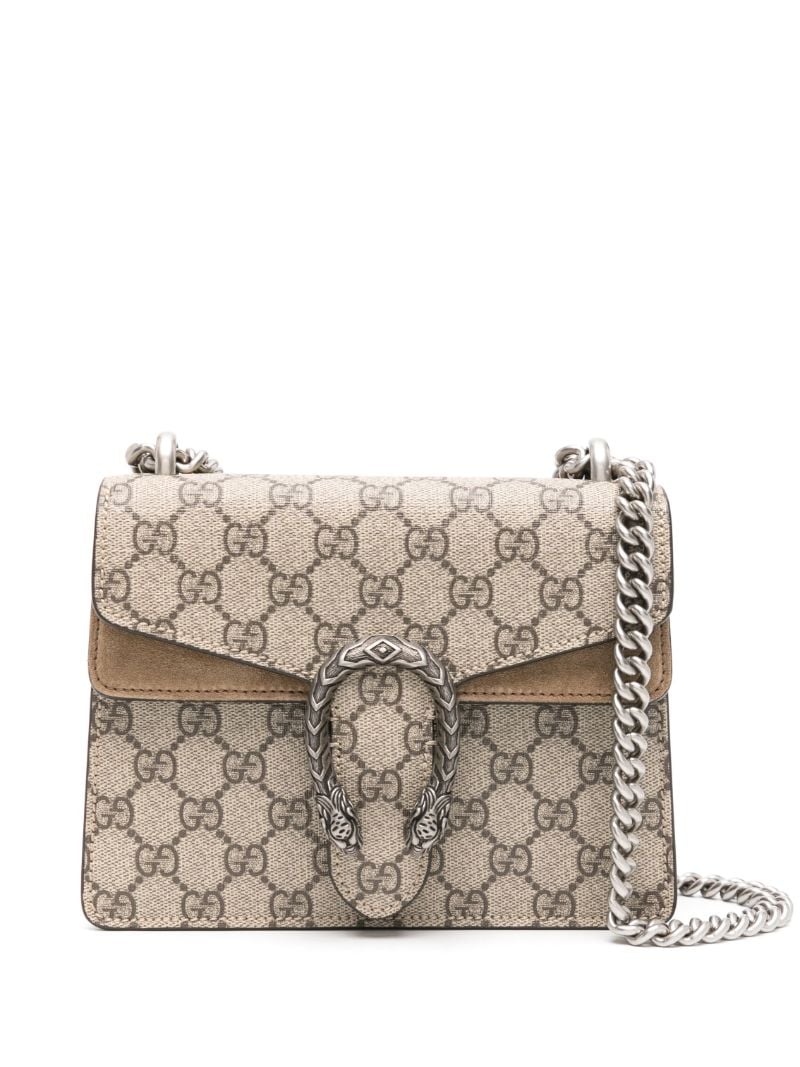 Neutral Dionysus Gg Supreme Mini Leather Shoulder Bag