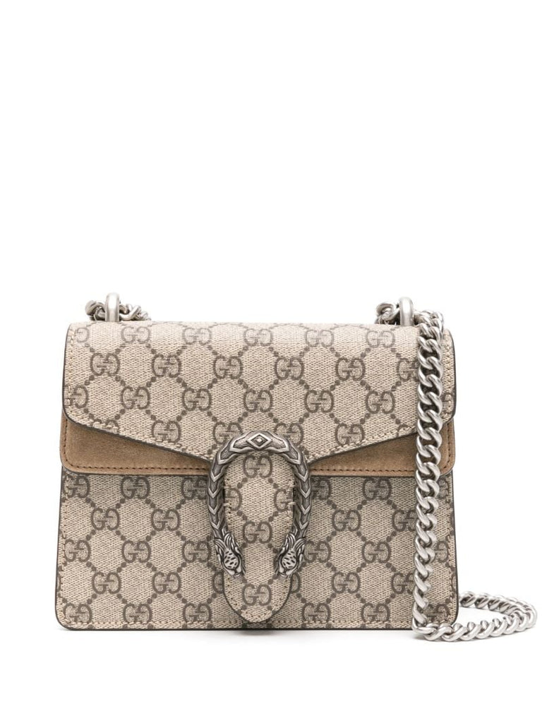 Neutral Dionysus Gg Supreme Mini Leather Shoulder Bag