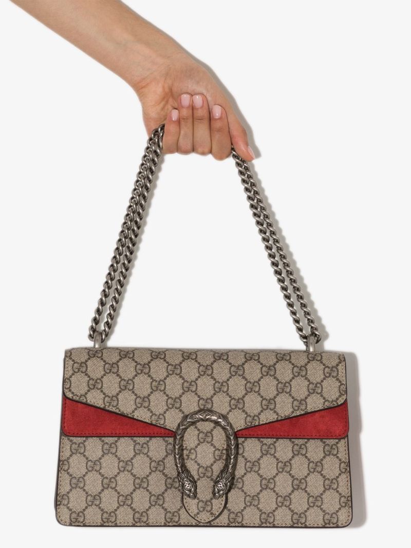 Brown and Red Dionysus Gg Supreme Small Shoulder Bag