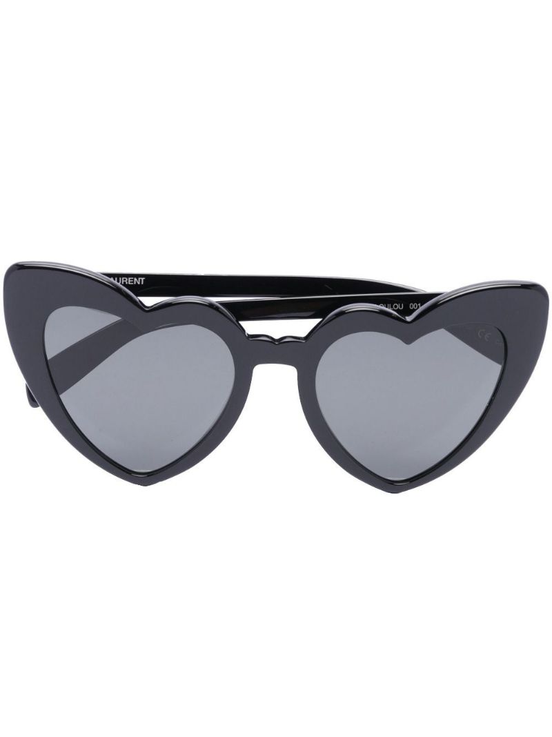 Black Loulou Heart-frame Sunglasses