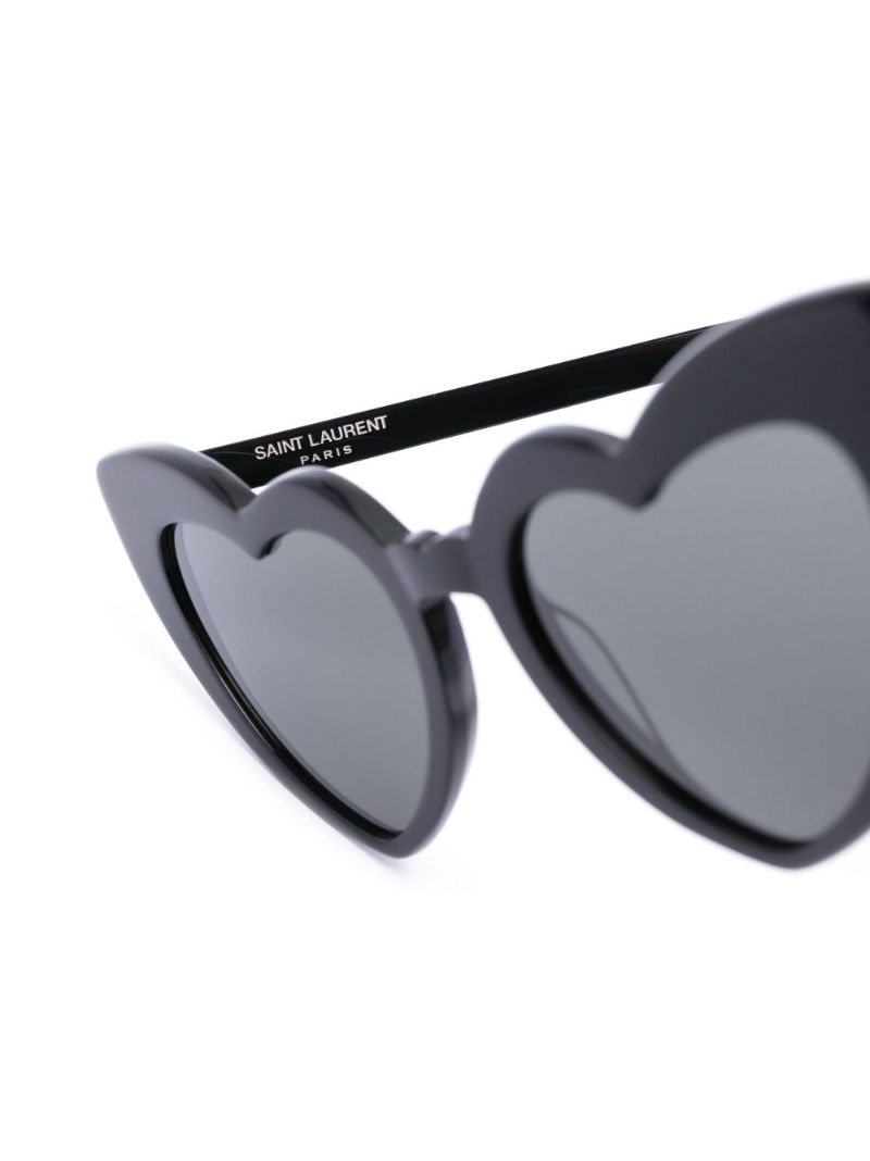 Black Loulou Heart-frame Sunglasses
