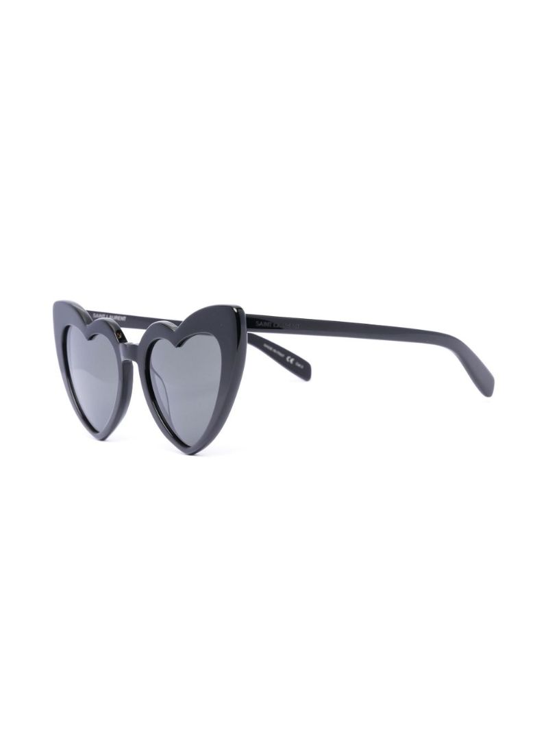 Black Loulou Heart-frame Sunglasses