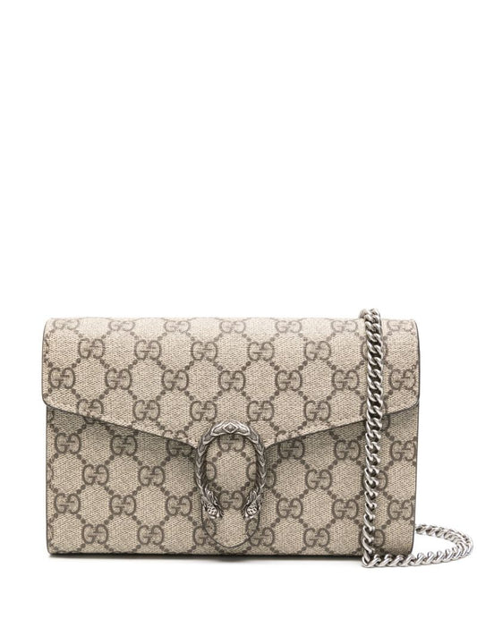 Brown Dionysus Gg Supreme Wallet on Chain