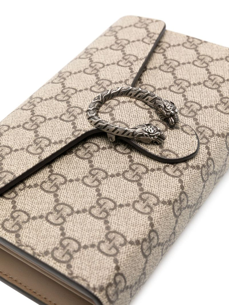 Brown Dionysus Gg Supreme Wallet on Chain