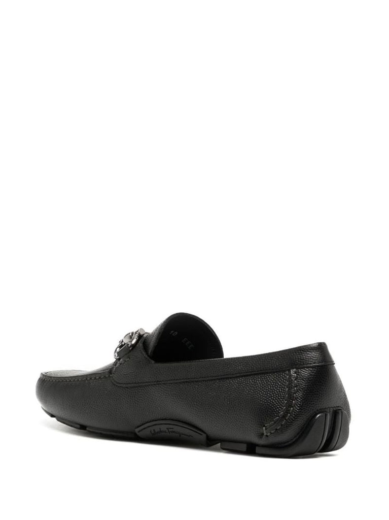 Black Parigi Leather Loafers