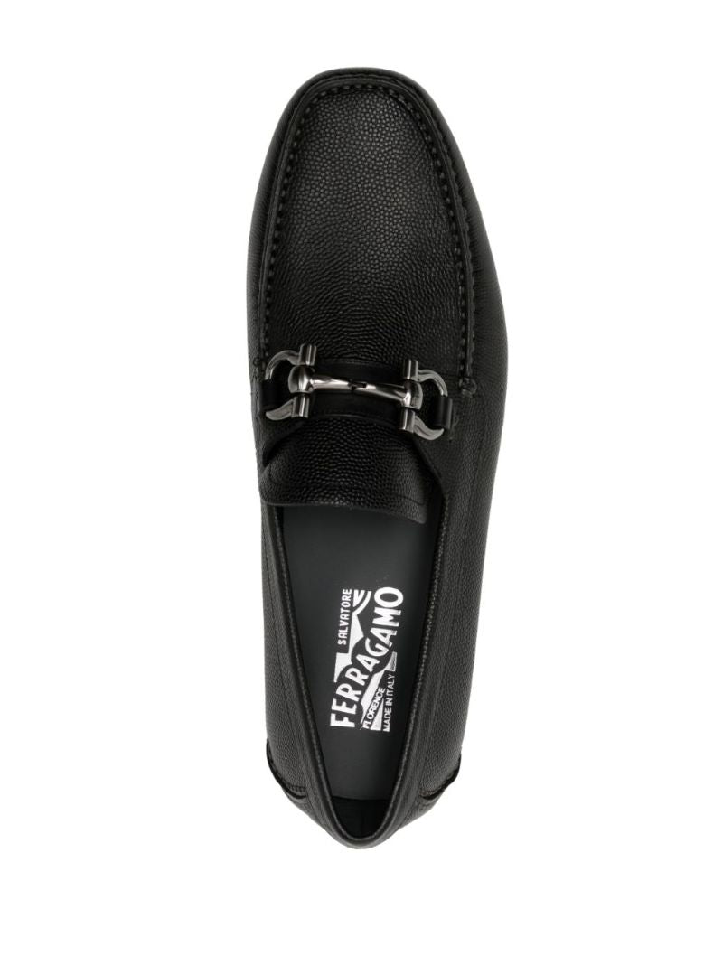 Black Parigi Leather Loafers