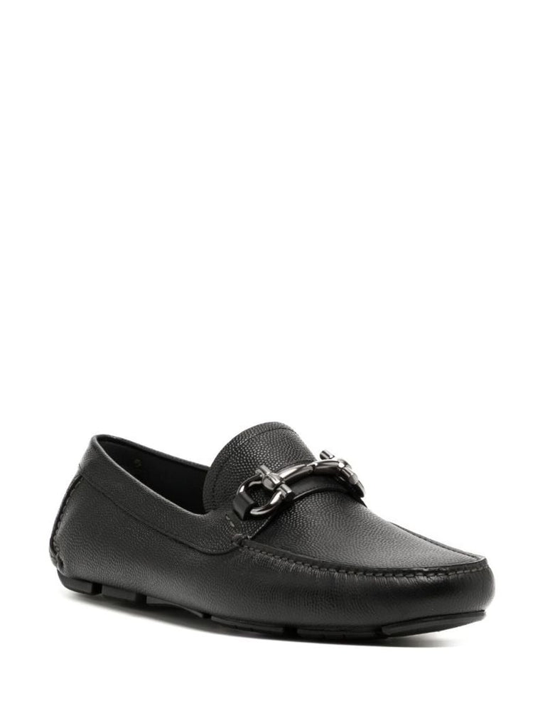 Black Parigi Leather Loafers