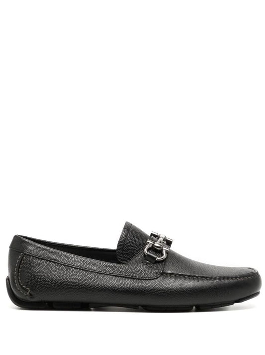 Black Parigi Leather Loafers