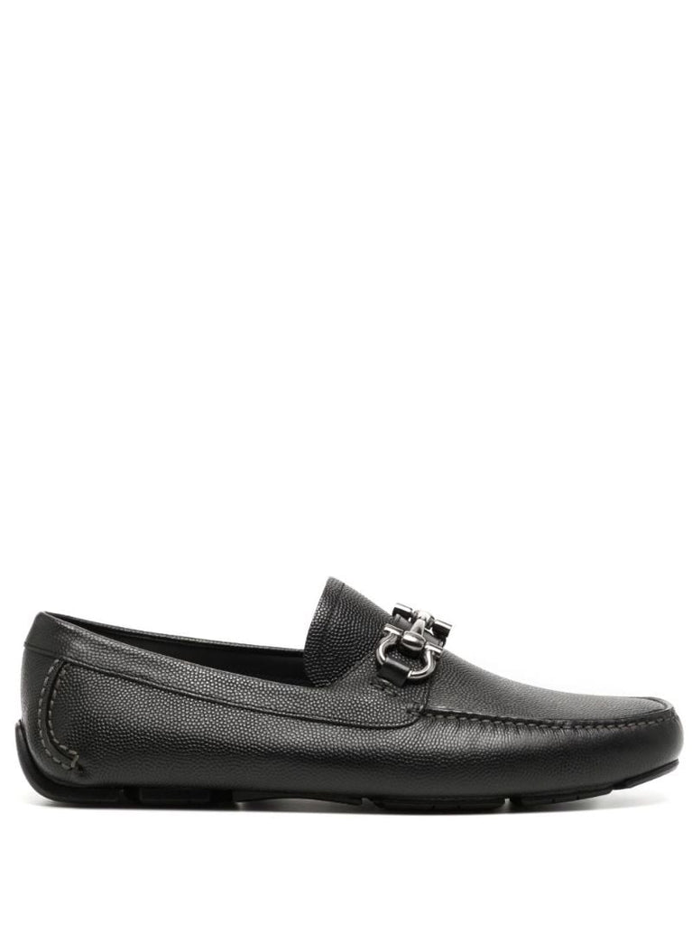 Black Parigi Leather Loafers