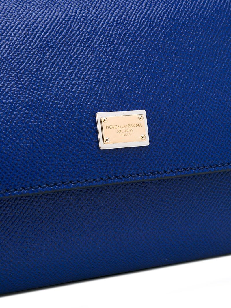Blue Sicily Mini Leather Shoulder Bag