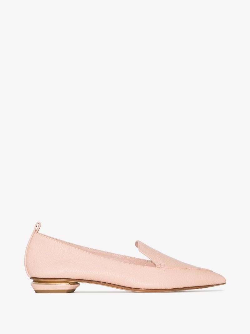 Neutral Beya Leather Loafers