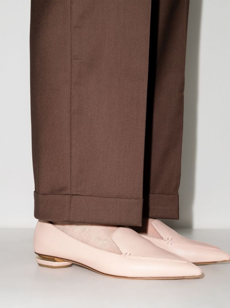 Neutral Beya Leather Loafers