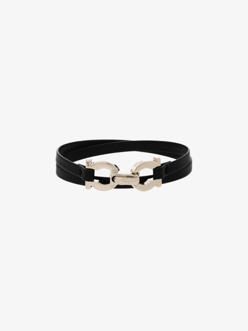 Gancini Leather Bracelet