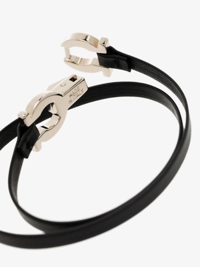 Gancini Leather Bracelet