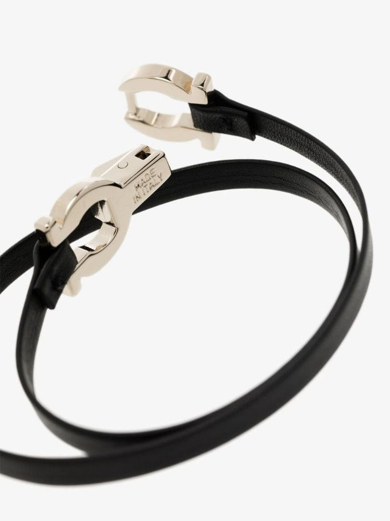 Gancini Leather Bracelet