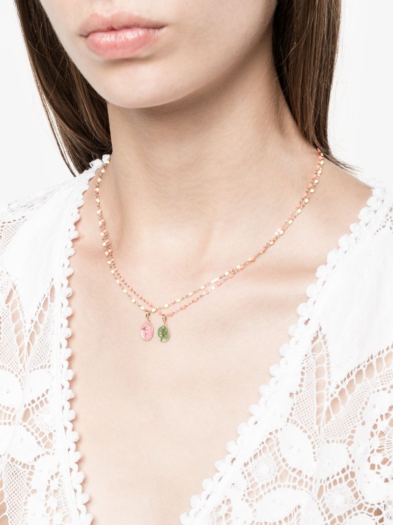 18k Rose Gold 42 Cm Beaded Necklace