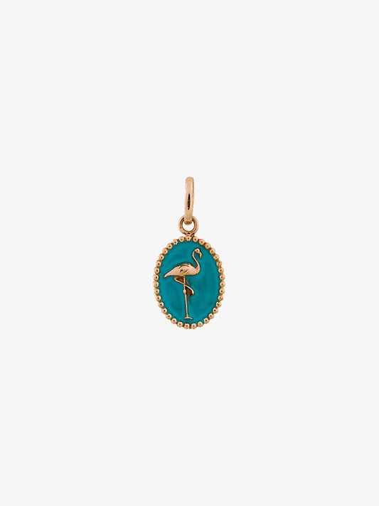 18k Yellow Gold Flamingo Pendant
