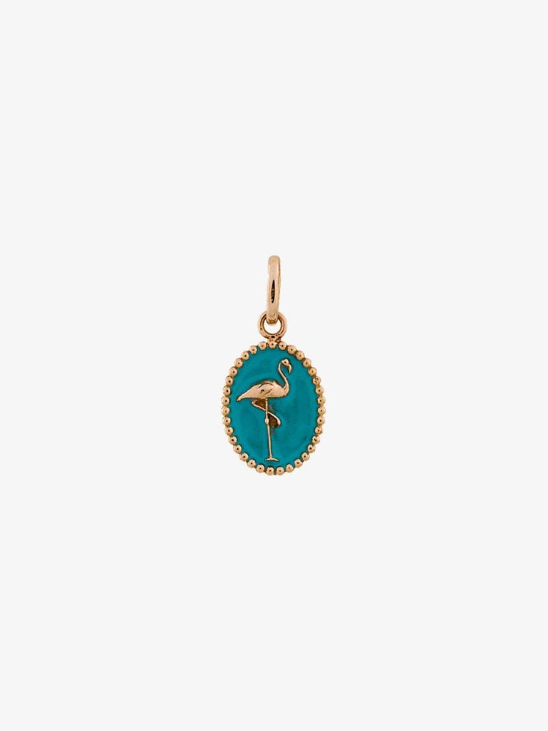 18k Yellow Gold Flamingo Pendant