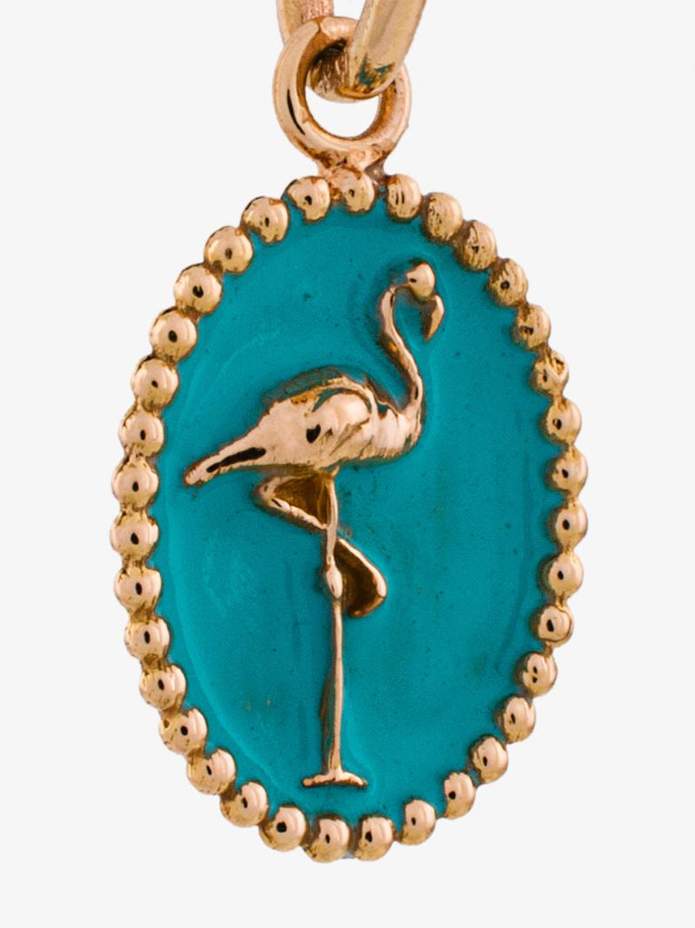 18k Yellow Gold Flamingo Pendant