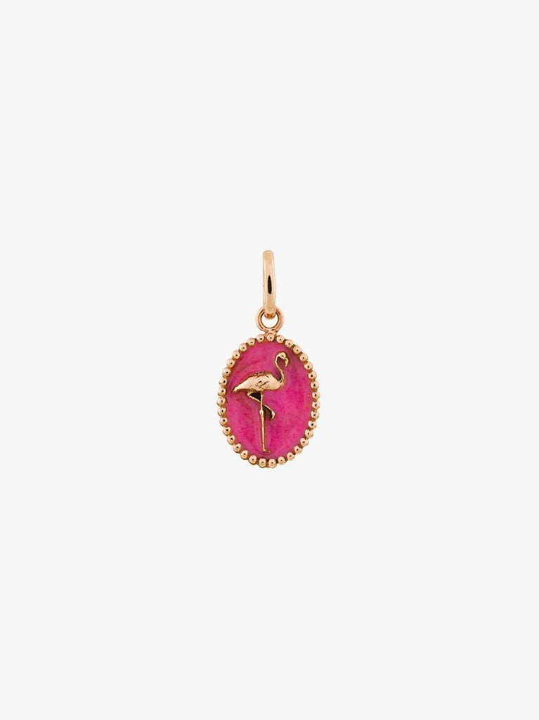18k Yellow Gold Flamingo Pendant