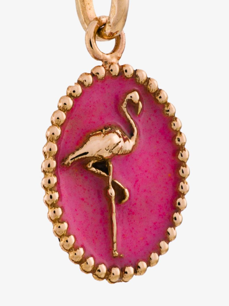 18k Yellow Gold Flamingo Pendant