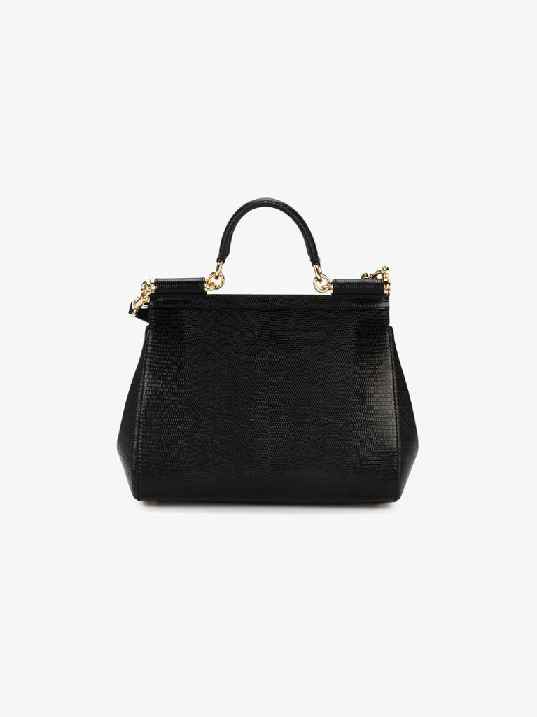 Medium Black Sicily Shoulder Bag
