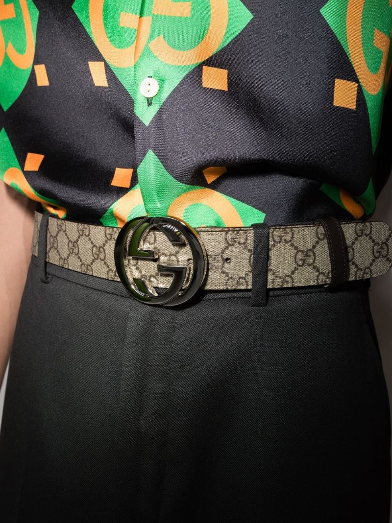 Neutral Gg Supreme Canvas Belt