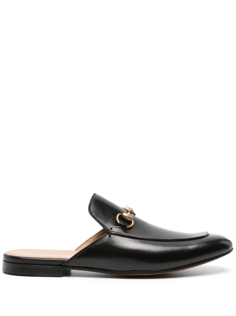 Black Horsebit Leather Loafers