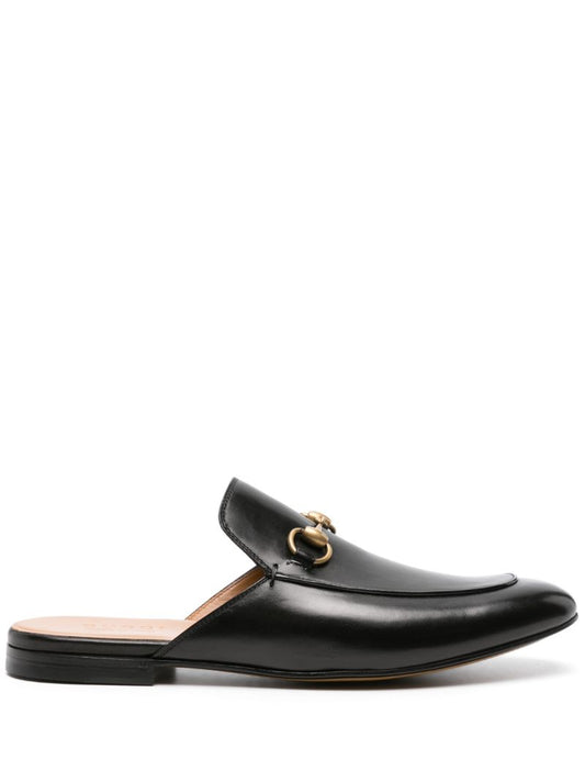 Black Horsebit Leather Loafers