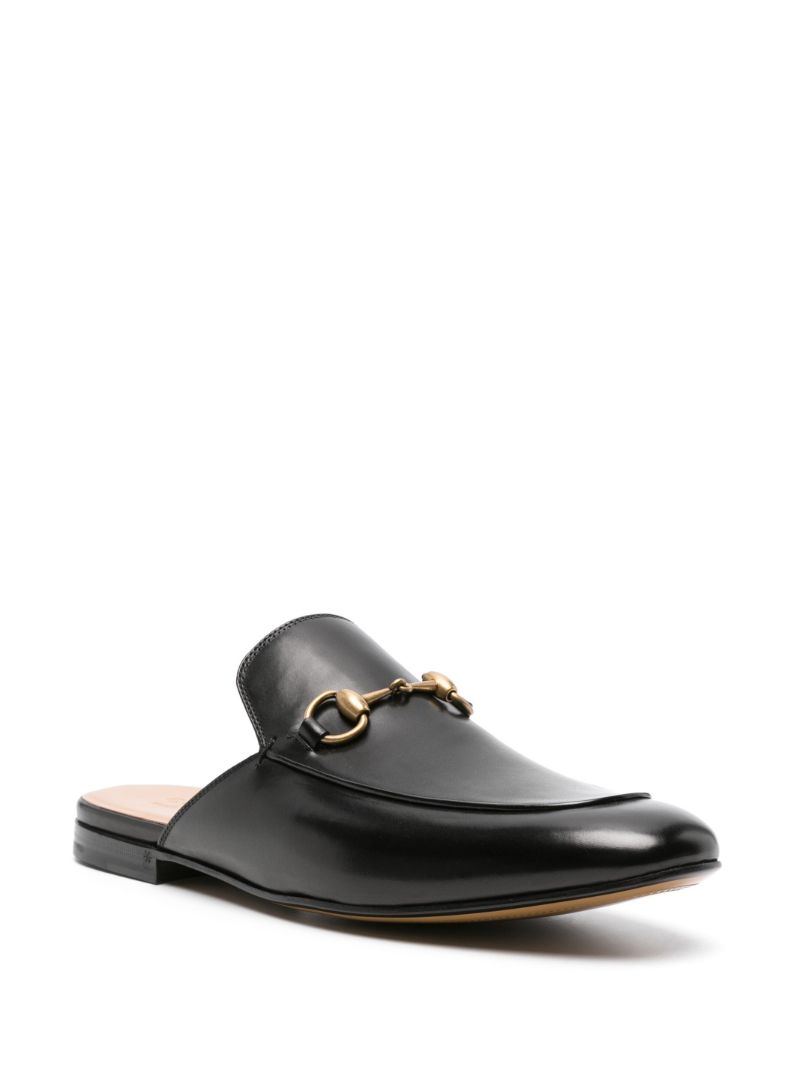 Black Horsebit Leather Loafers