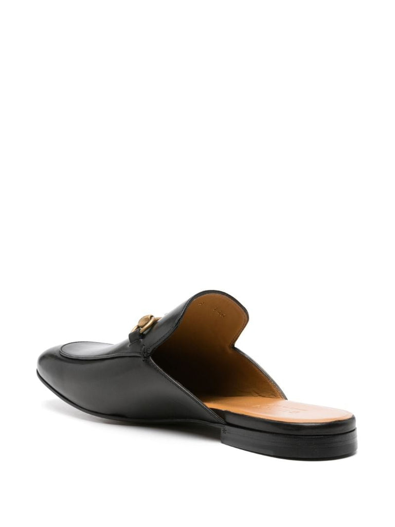 Black Horsebit Leather Loafers