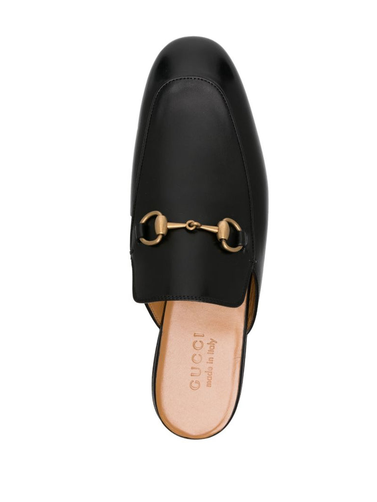 Black Horsebit Leather Loafers