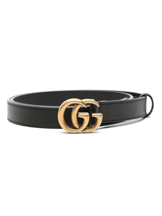 Black Gg Marmont Leather Belt