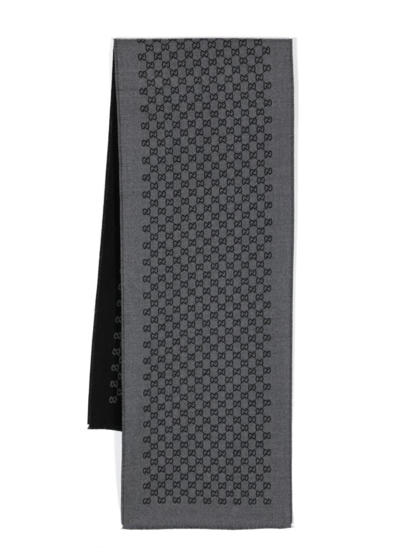 Grey Gg Jacquard Scarf