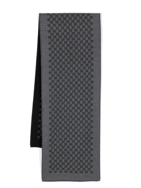 Grey Gg Jacquard Scarf