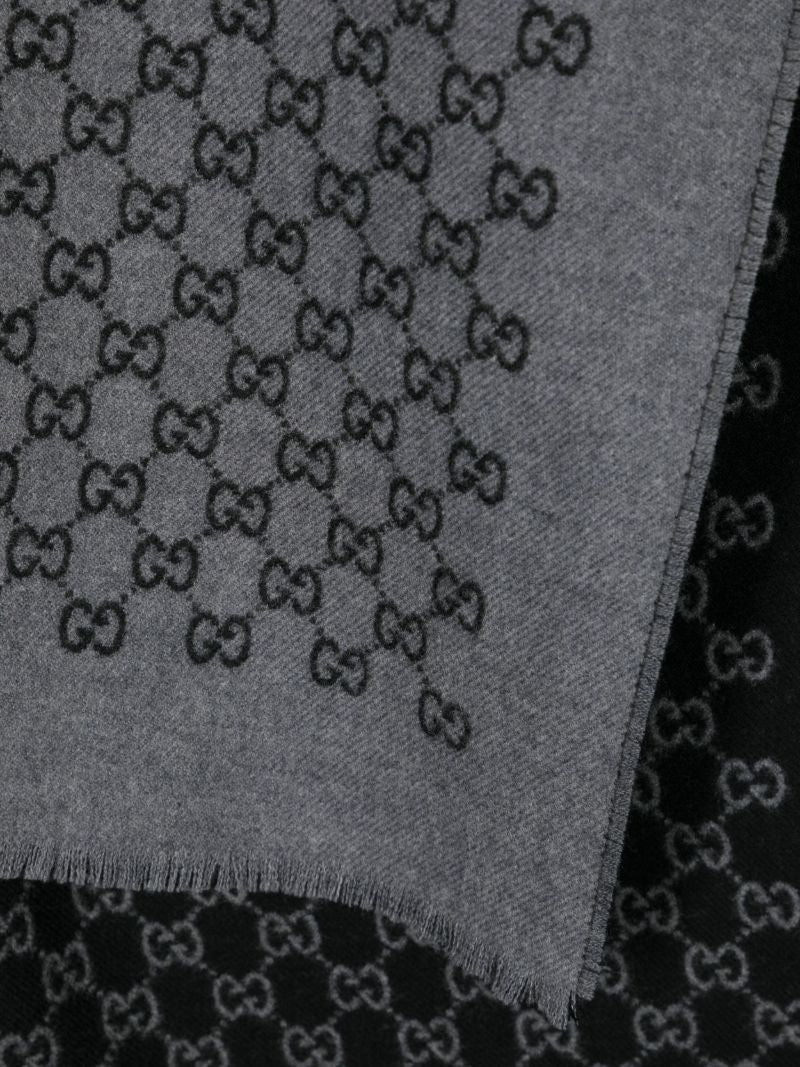 Grey Gg Jacquard Scarf