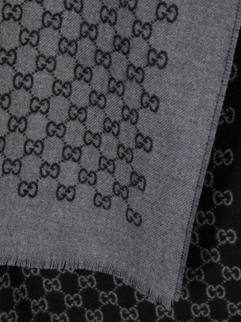 Grey Gg Jacquard Scarf
