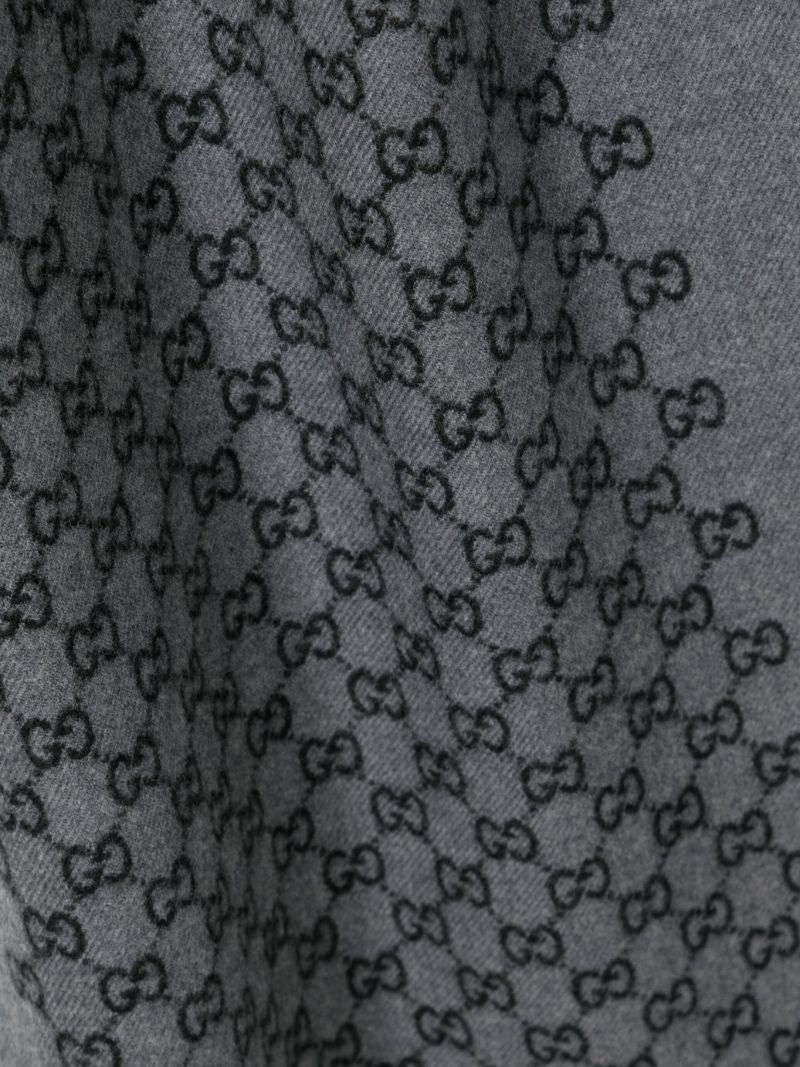 Grey Gg Jacquard Scarf