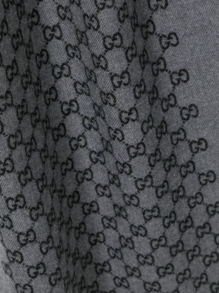 Grey Gg Jacquard Scarf