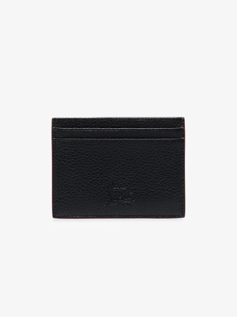 Black Panettone Studded Leather Card Holder