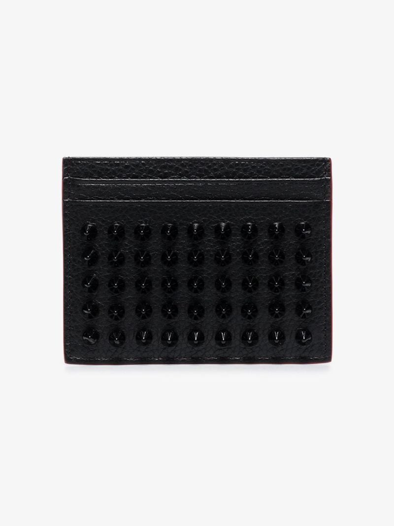 Black Panettone Studded Leather Card Holder