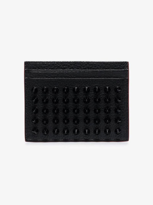 Black Panettone Studded Leather Card Holder